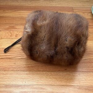 Vintage Brown Fur Hand Muff